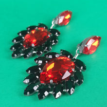 Load image into Gallery viewer, Violet Crystal Clip On Earrings