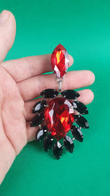 Load image into Gallery viewer, Violet Crystal Clip On Earrings