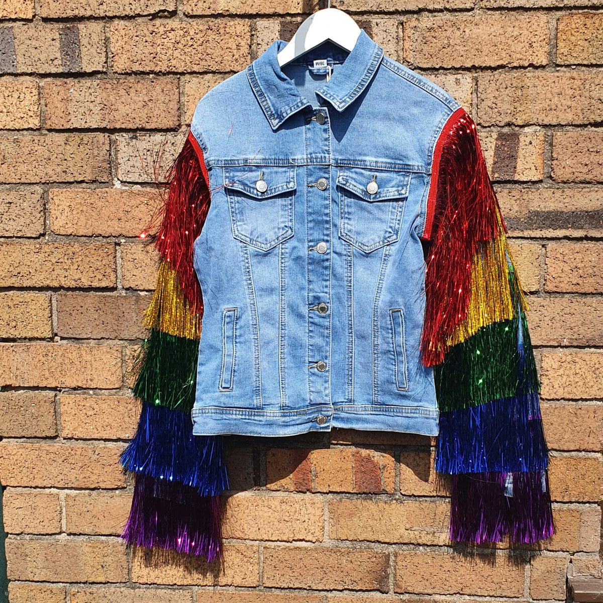 Denim Tinsel Jacket Dragged Out