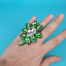 Load image into Gallery viewer, Large Crystal Earrings and Ring Set