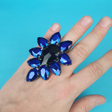 Load image into Gallery viewer, Large Crystal Earrings and Ring Set