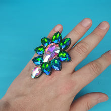 Load image into Gallery viewer, Large Crystal Earrings and Ring Set