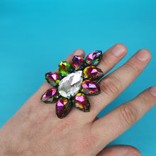 Load image into Gallery viewer, Large Crystal Earrings and Ring Set