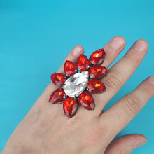 Load image into Gallery viewer, Large Crystal Earrings and Ring Set