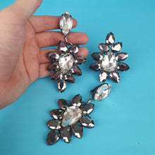 Load image into Gallery viewer, Large Crystal Earrings and Ring Set