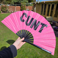 Load image into Gallery viewer, Cunt Glitter Hand Fan