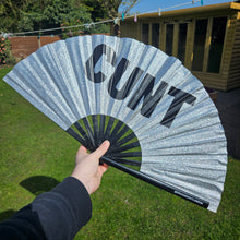 Load image into Gallery viewer, Cunt Glitter Hand Fan