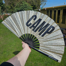 Load image into Gallery viewer, Camp Glitter Hand Fan