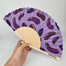 Load image into Gallery viewer, Aubergine / Egg Plant Handheld Small Fan