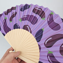 Load image into Gallery viewer, Aubergine / Egg Plant Handheld Small Fan