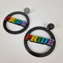Load image into Gallery viewer, Gay Pride Circle Earrings