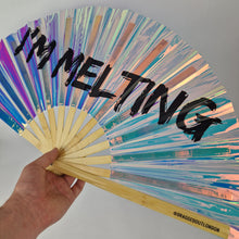 Load image into Gallery viewer, I'm Melting Bamboo Fan