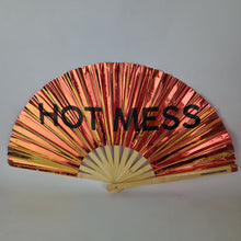Load image into Gallery viewer, Hot Mess Bamboo Fan