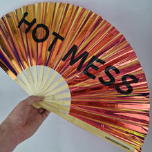 Load image into Gallery viewer, Hot Mess Bamboo Fan