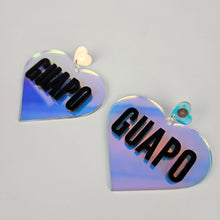 Load image into Gallery viewer, Guapo Large Heart Acrylic Earrings