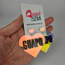 Load image into Gallery viewer, Guapo Large Heart Acrylic Earrings