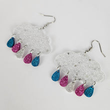 Load image into Gallery viewer, Trans Pride Cloud Acrylic Earrings