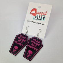 Load image into Gallery viewer, Dead Inside But Horny Acrylic Earrings