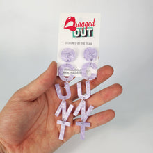 Load image into Gallery viewer, Drop Cunt Earrings In Purple