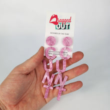 Load image into Gallery viewer, Drop Cunt Earrings In Pink