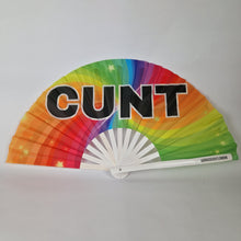 Load image into Gallery viewer, Cunt Rainbow Clack Fan