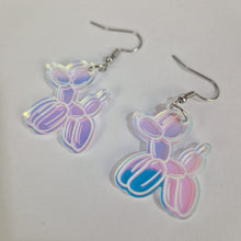 Load image into Gallery viewer, Balloon Dog Iridescent Acrylic Earrings