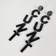 Load image into Gallery viewer, Drop Cunt Acrylic Earrings In Black