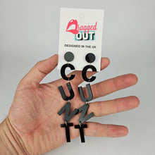 Load image into Gallery viewer, Drop Cunt Acrylic Earrings In Black