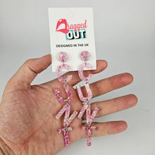 Load image into Gallery viewer, Drop Cunt Acrylic Earrings In Pink Confetti