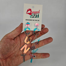 Load image into Gallery viewer, Drop Cunt Acrylic Earrings In Iridescent