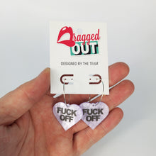 Load image into Gallery viewer, Fuck Off Hoop Earrings