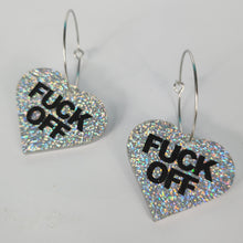 Load image into Gallery viewer, Fuck Off Hoop Earrings