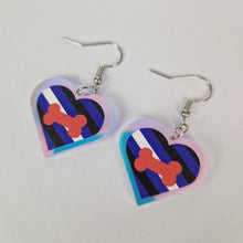 Load image into Gallery viewer, Puppy Pride Small Heart Acrylic Earrings