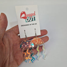 Load image into Gallery viewer, Jellyfish Iridescent Acrylic Earrings