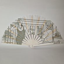 Load image into Gallery viewer, Pose Inspired Line Drawing Clack Fan