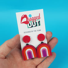 Load image into Gallery viewer, Lesbian Rainbow Earrings