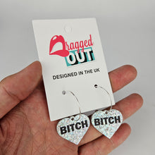 Load image into Gallery viewer, Bitch Hoop Acrylic Earrings