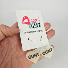 Load image into Gallery viewer, Cunt Glow In The Dark Hoop Acrylic Earrings