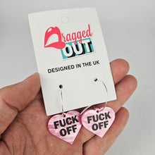 Load image into Gallery viewer, Fuck Off Hoop Acrylic Earrings