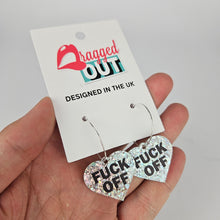 Load image into Gallery viewer, Fuck Off Hoop Acrylic Earrings