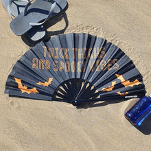 Load image into Gallery viewer, Thick Thighs And Spooky Vibes Clack Fan