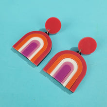 Load image into Gallery viewer, Lesbian Rainbow Earrings