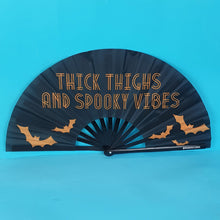 Load image into Gallery viewer, Thick Thighs And Spooky Vibes Clack Fan