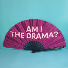 Load image into Gallery viewer, Am I The Drama Bamboo Fan