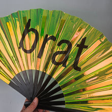 Load image into Gallery viewer, brat Bamboo Fan