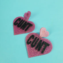 Load image into Gallery viewer, Cunt Heart Earrings