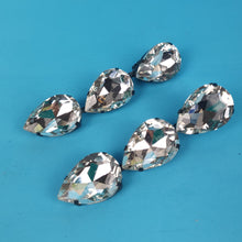 Load image into Gallery viewer, Tear Drop Crystal Clip On Earring