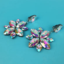 Load image into Gallery viewer, Zena Set, Crystal Clip On Earrings and Adjustable Ring