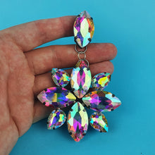 Load image into Gallery viewer, Zena Set, Crystal Clip On Earrings and Adjustable Ring