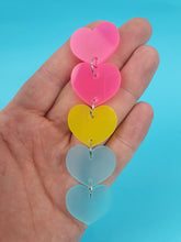 Load image into Gallery viewer, Pansexual Heart Earrings
